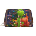 Film Grinch Cosmetic Bag Makeup Organizer Leather Portable Pouch Gift Travel Toiletry Bag Storage Purse