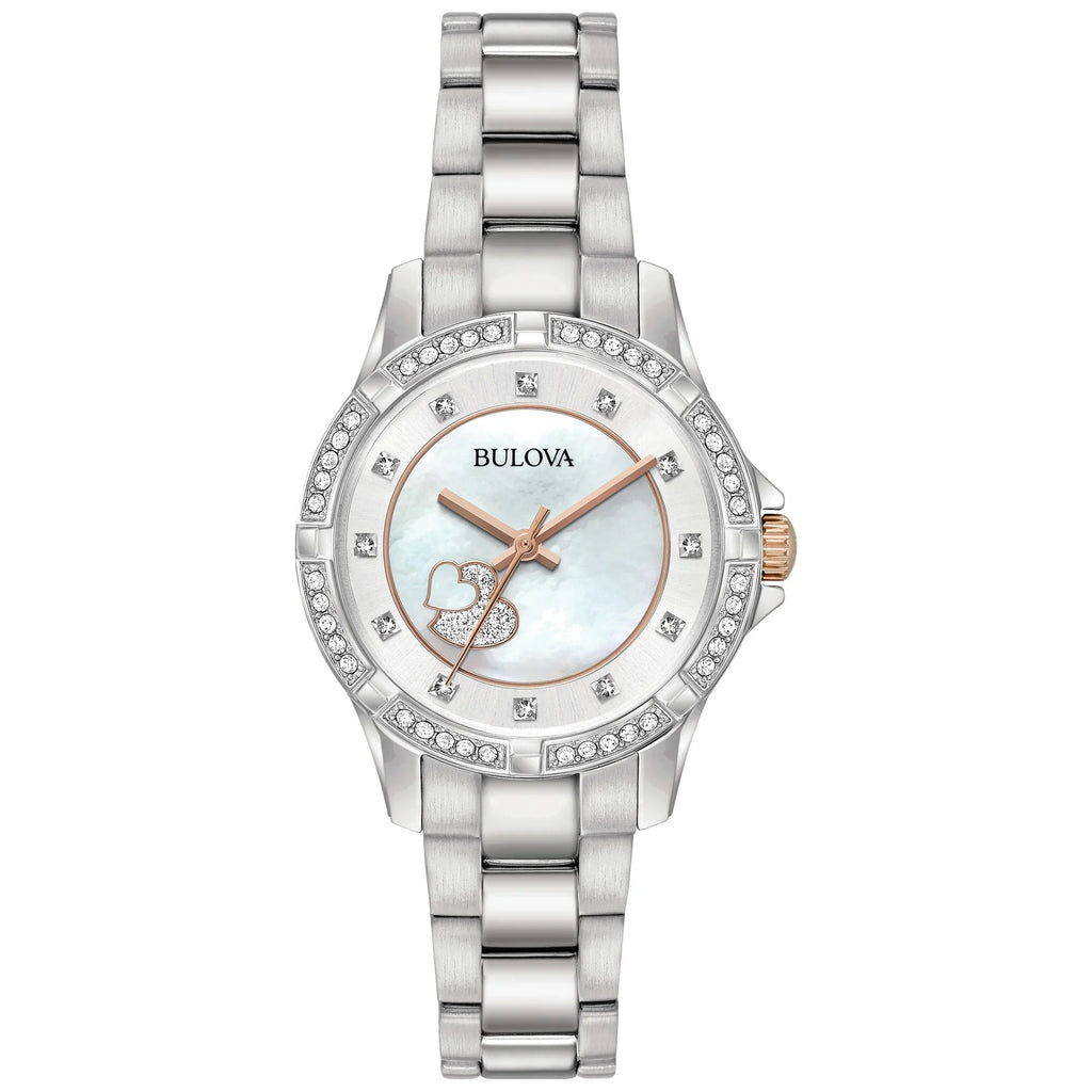 Bulova Women's Crystal Collection Mother Of Pearl Dial Watch - 98L232
