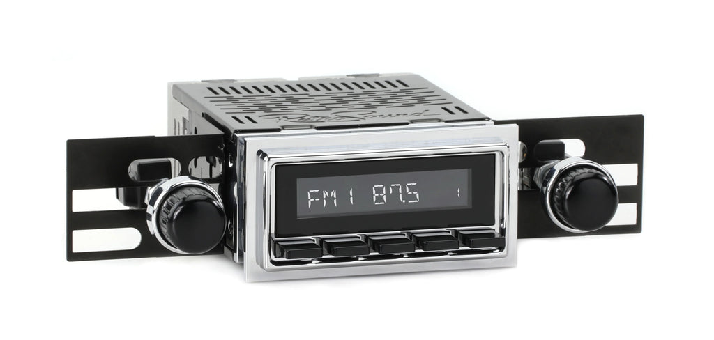 RetroRadio Suitable with 1950-65 Porsche 356 with Chrome Bezel Features Include Bluetooth, USB, AM/FM HCB-M2-127-36-76P