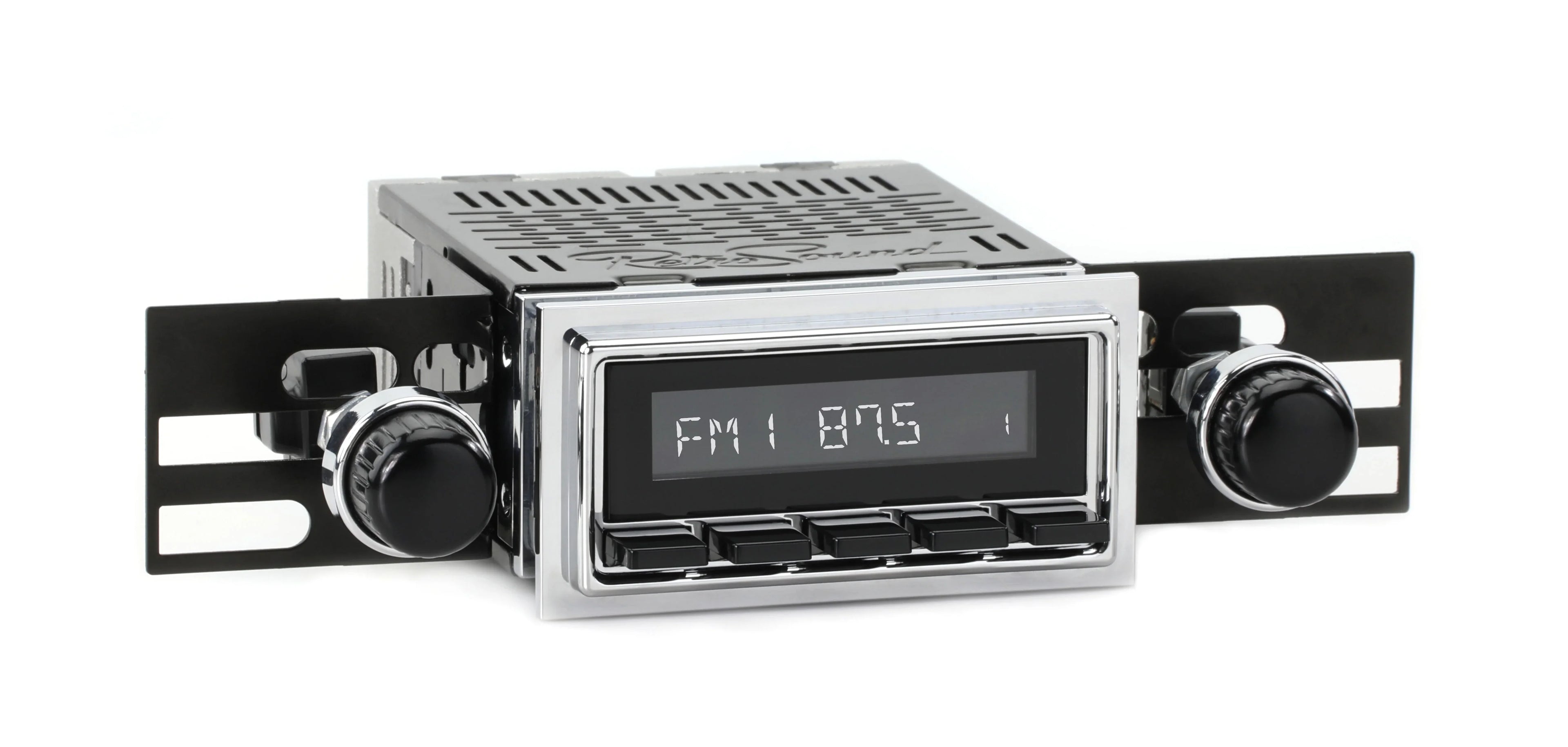 RetroRadio Suitable with 1950-65 Porsche 356 with Chrome Bezel Features Include Bluetooth, USB, AM/FM HCB-M2-127-36-76P