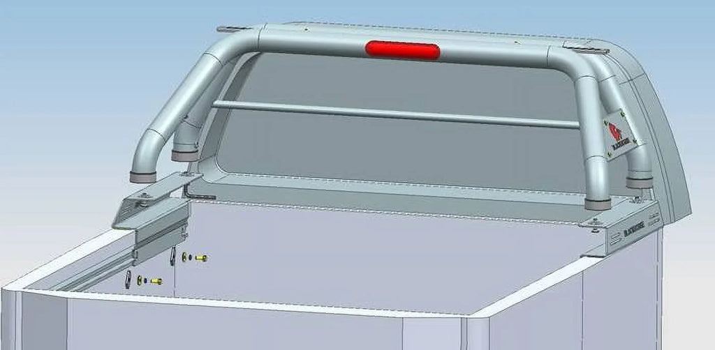 Black Horse Offroad RBB22 Tubular Powder Coated Steel Truck Bed Bar