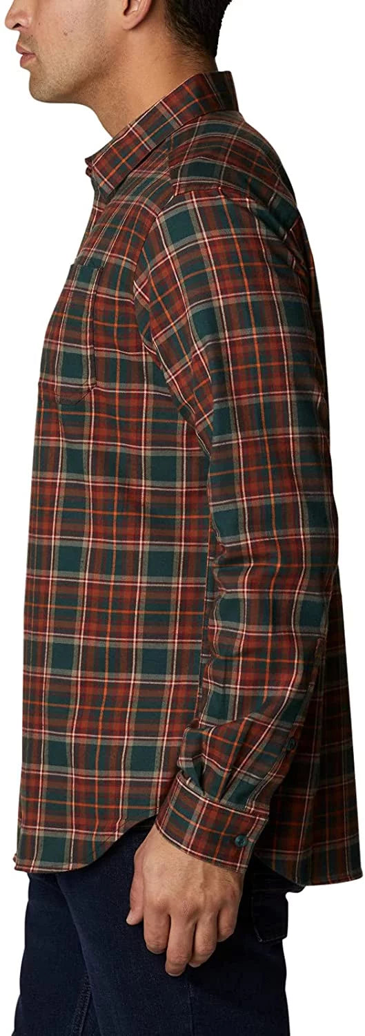 Columbia Mens Vapor Ridge III Long Sleeve Shirt Spruce Cs Tartan X-Large