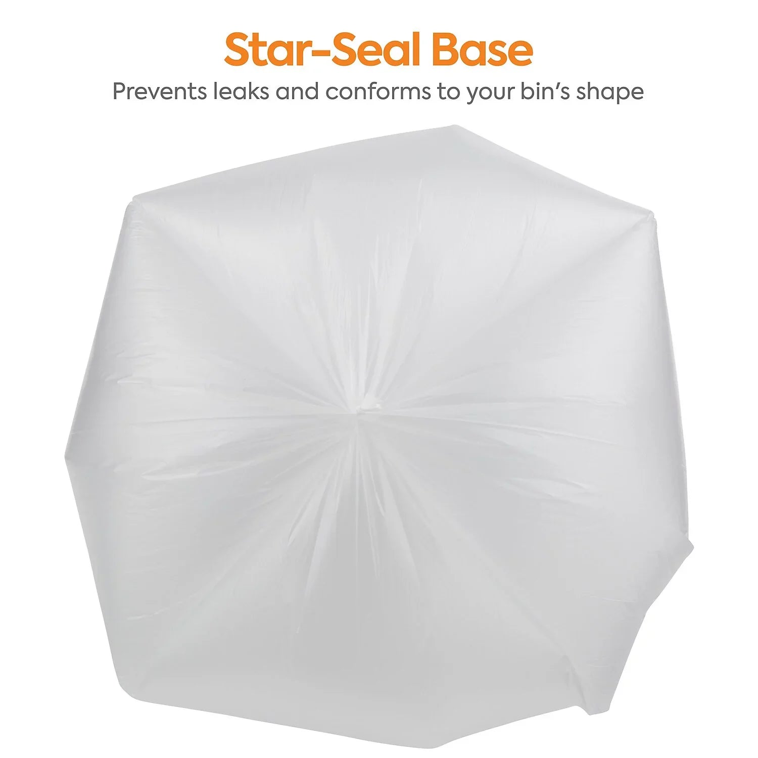MyOfficeInnovations Trash Bags 8-10 gal 24x24 High Density 8 Mic Natural 1000 CT 275497