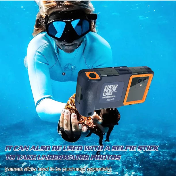 UrbanX Professional [15m/50ft] Swimming Diving Surfing Snorkeling Photo Video Waterproof Protective Case Underwater Housing for Sharp Z2 And all Phones Up to 6.9 Inch LCD with Lanyard
