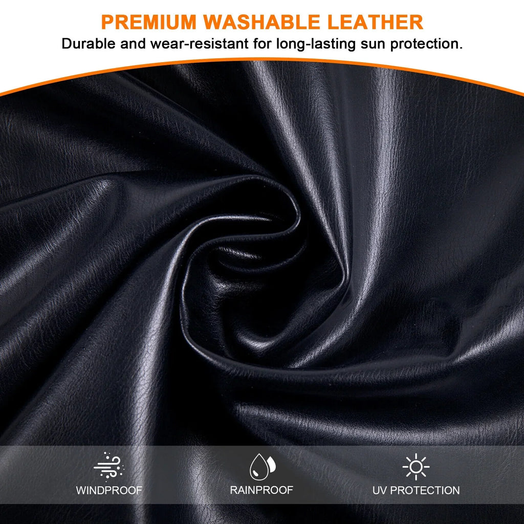 Soft Top Bikini Top Protection for Jeep Wrangler JK 2007-2017 2-Door Extended PU Leather Anti-UV Top Roof Black