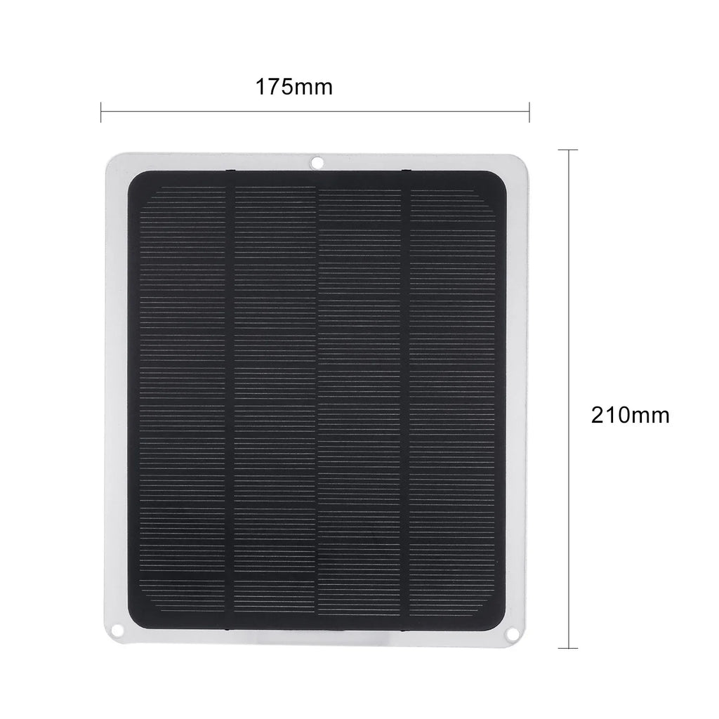 DC12V 10W Solar Panel with USB Port Car Chargers Charge for 12V-Battery Portable Completed Accessories for Outdoor Camping Hiking Fishing Climbing