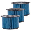 3 Pack VF3500 3-Layer Fine Dust Cartridge Filter Replacement Part 26643 Fitting with RIDGID 3-4.5 Gallon Wet & Dry Portable Vacuums