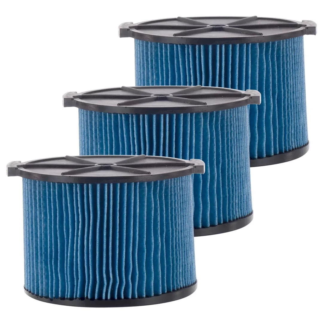 3 Pack VF3500 3-Layer Fine Dust Cartridge Filter Replacement Part 26643 Fitting with RIDGID 3-4.5 Gallon Wet & Dry Portable Vacuums