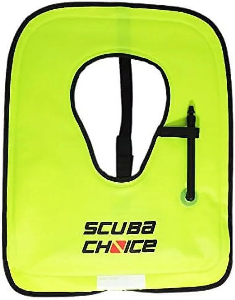 Adult Neon Yellow Snorkel Vest With Name Box, Large