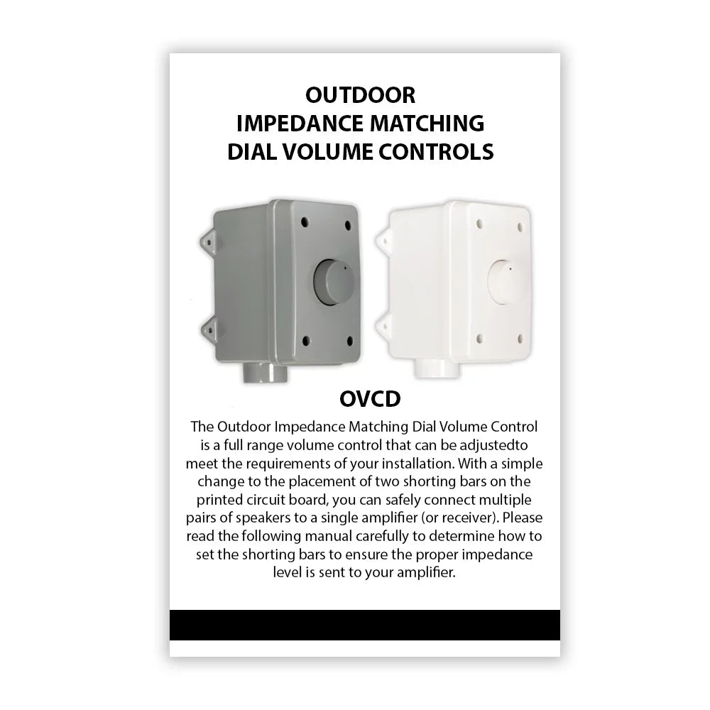 Theater Solutions OVCDW Outdoor Volume Controls White Climate 4 Piece Set
