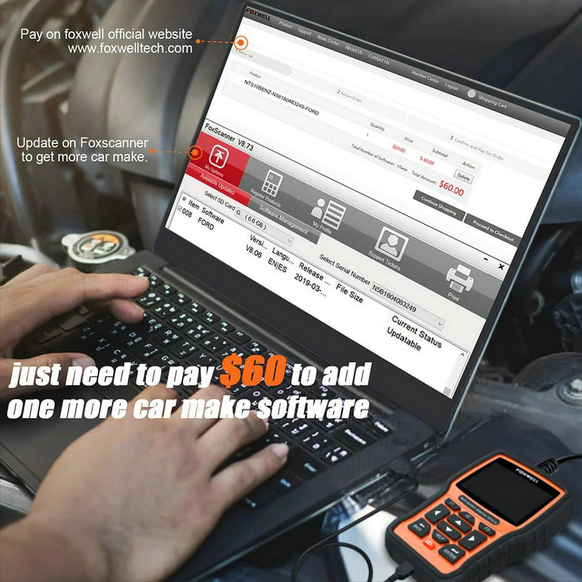 FOXWELL Pofessional All System OBD2 Scanner For Mercedes-benz SAS DPF BRT Multi Reset Bi-Directional Test Auto Car Diagnostic Tool