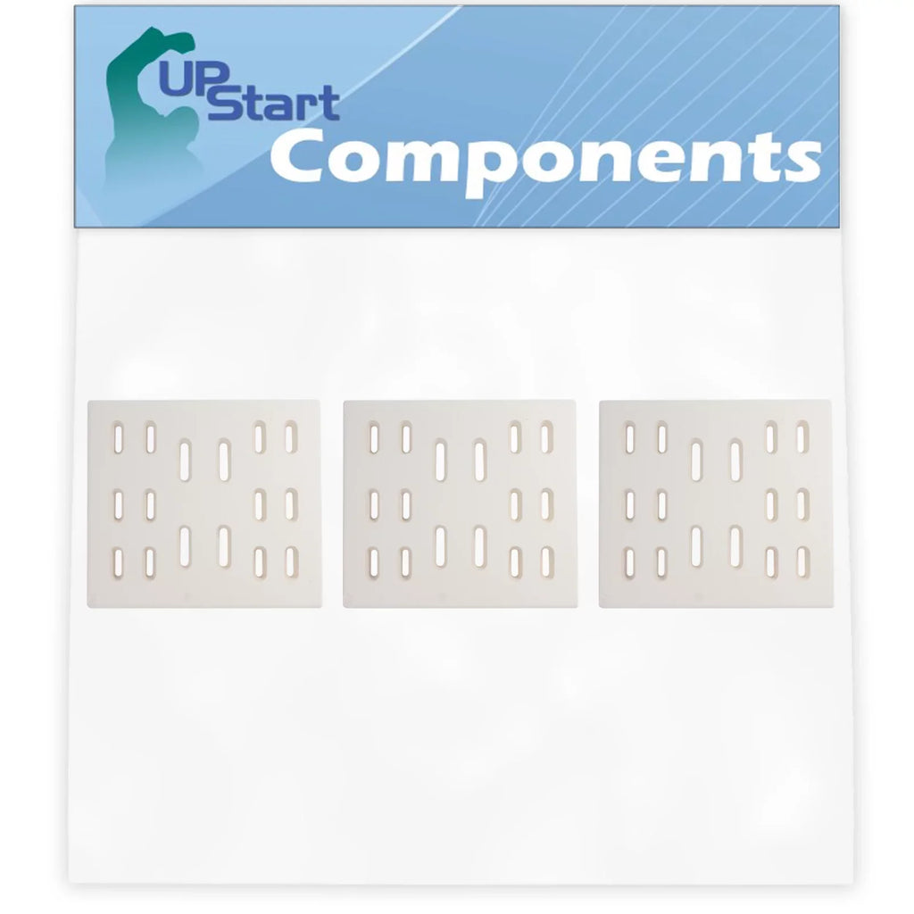 3-Pack BBQ Grill Heat Shield Plate Tent Replacement Parts for Bakers Chefs Regal04CLP - Matching Barbeque Ceramic Flame Tamer, Guard, Deflector, Flavorizer Bar, Vaporizer Bar, Burner Coating 8"