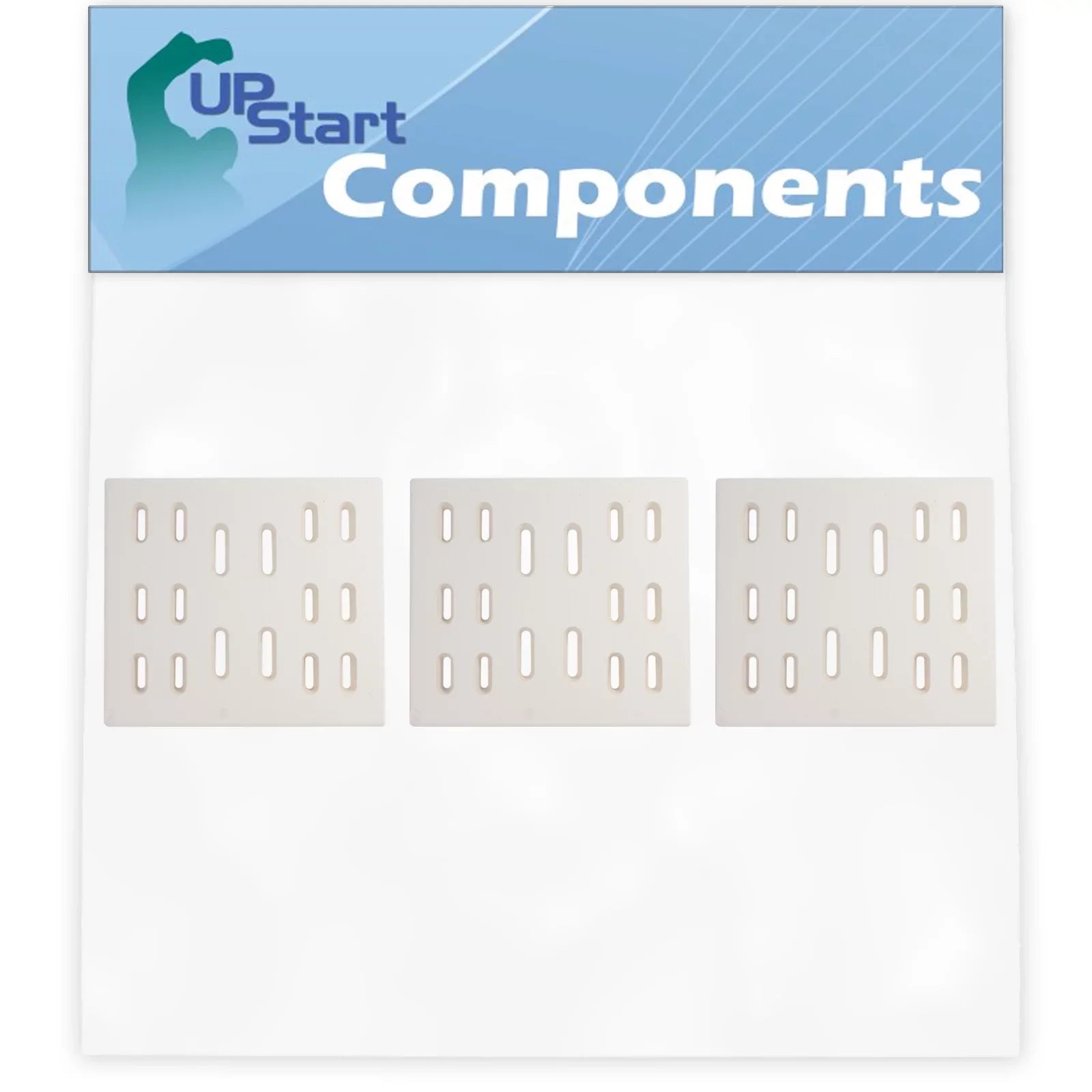 3-Pack BBQ Grill Heat Shield Plate Tent Replacement Parts for Sams Bakers & Chefs 608SB - Suitable Barbeque Ceramic Flame Tamer, Guard, Deflector, Flavorizer Bar, Vaporizer Bar, Burner Coating 8"