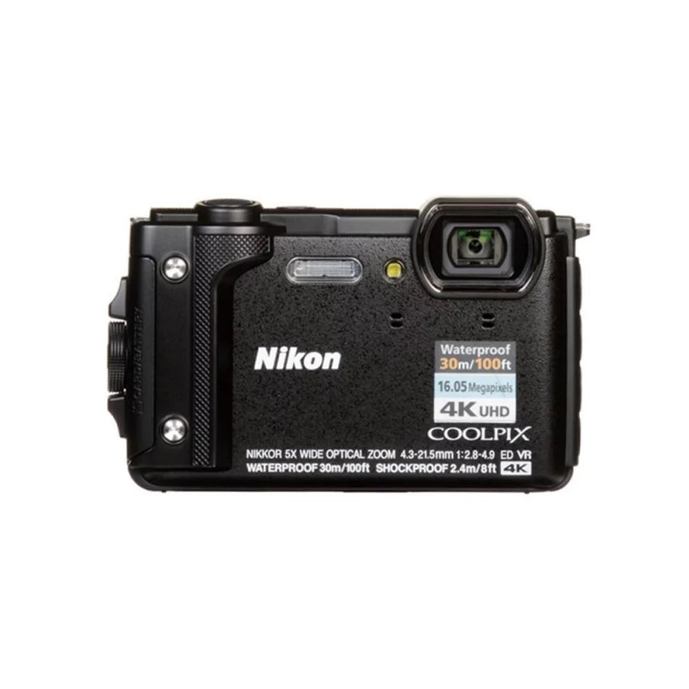 Nikon COOLPIX W300 Camera (Black) + Extra Battery + Flash+ 1 Yr Warranty