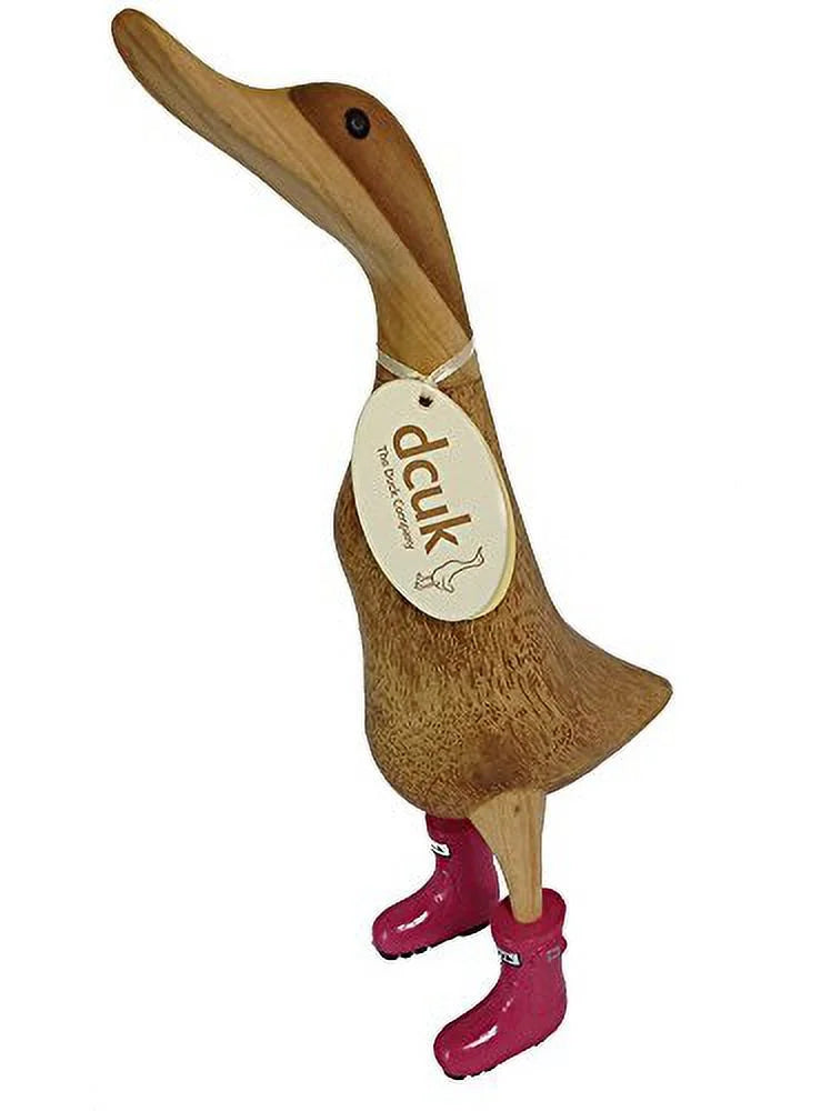 DCUK, The Duck Company - Natural Welly Ducklet - Solid Fuchsia Boots - Large