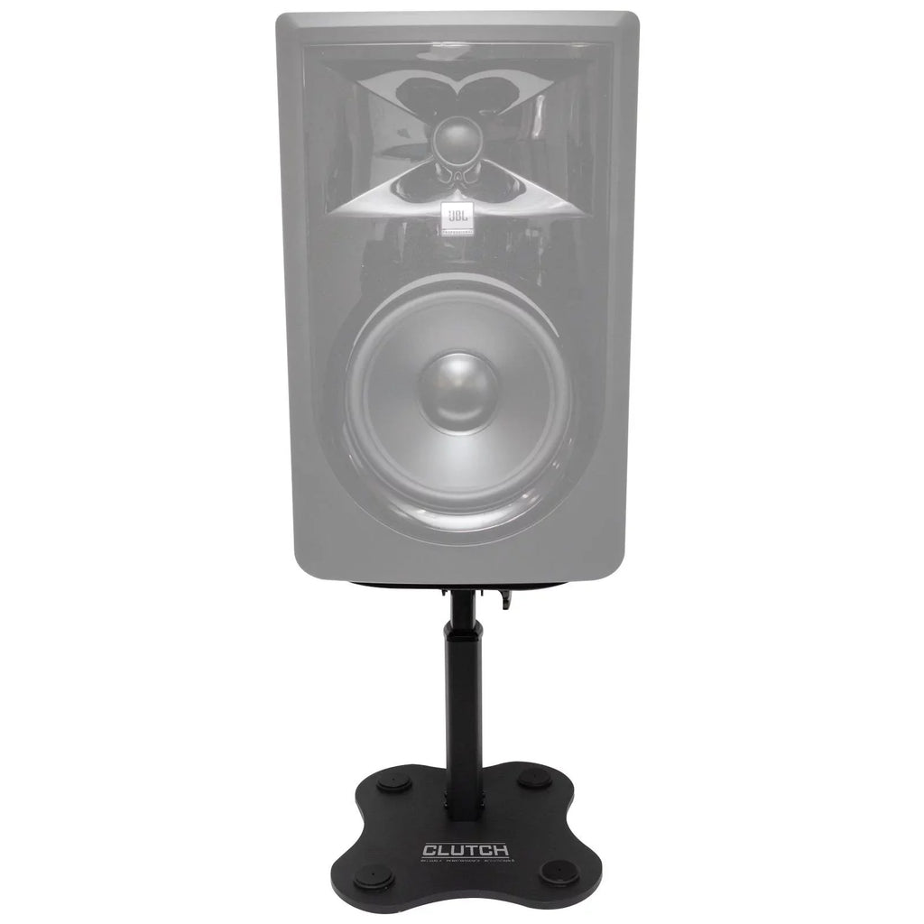 Clutch CL-DMS250 Mighty Series Desktop Studio Monitor Speaker Stands with Yellow Pad Trim Kit Package