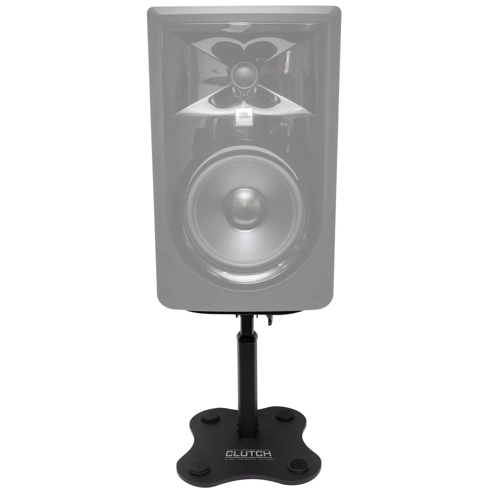 Clutch CL-DMS250 Mighty Series Desktop Studio Monitor Speaker Stands with Yellow Pad Trim Kit Package