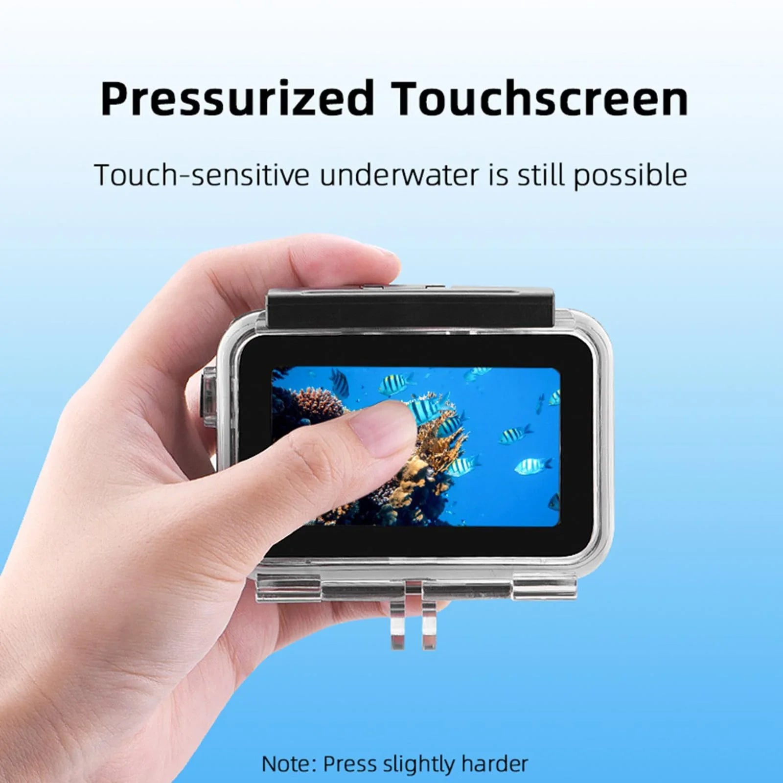 PC Stainless Steel Transparent Case Waterproof Diving Camera Case for DJI Action 3 4