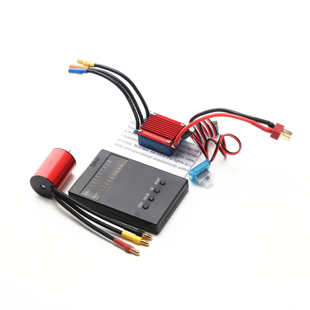 S2435 4800KV Brushless Motor 4P Sensorless 25A Brushless ESC Electric Speed Controller Programming 2.2KG Servo for 116 118 RC Car Truck
