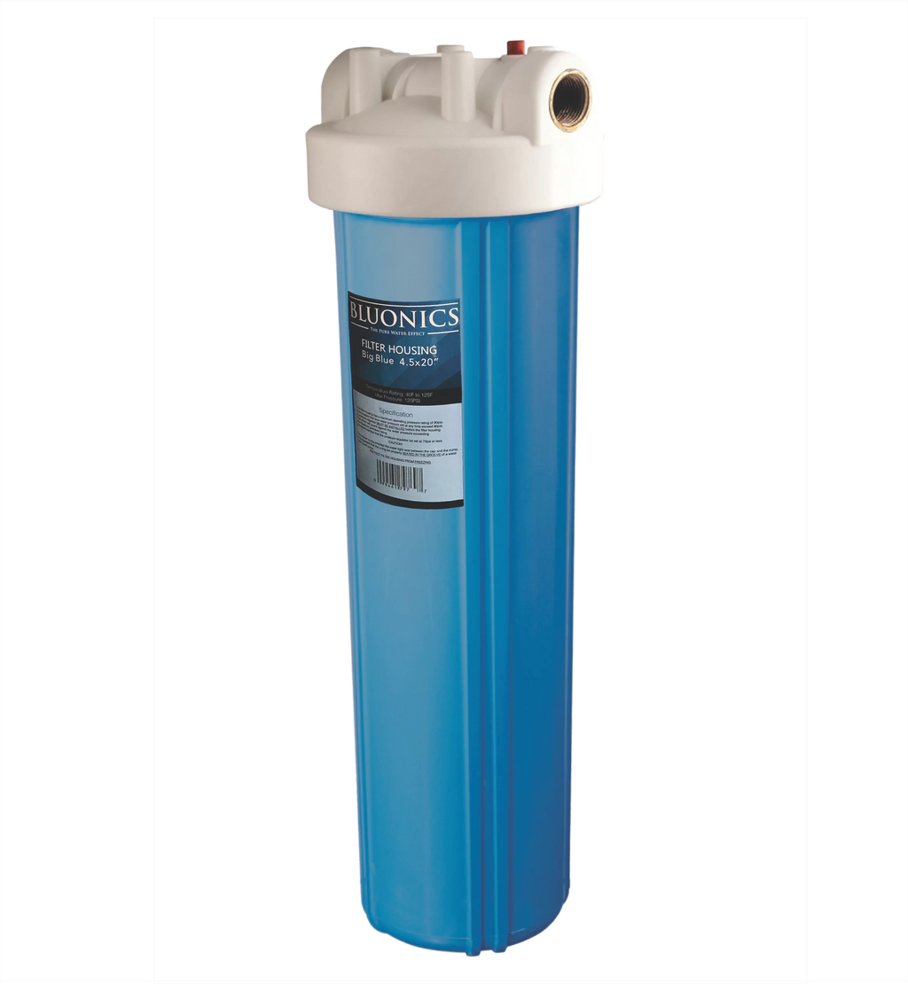 Bluonics 4.5"x20" Whole House Water Filter Replacement Solid Blue Canister-Cap not included