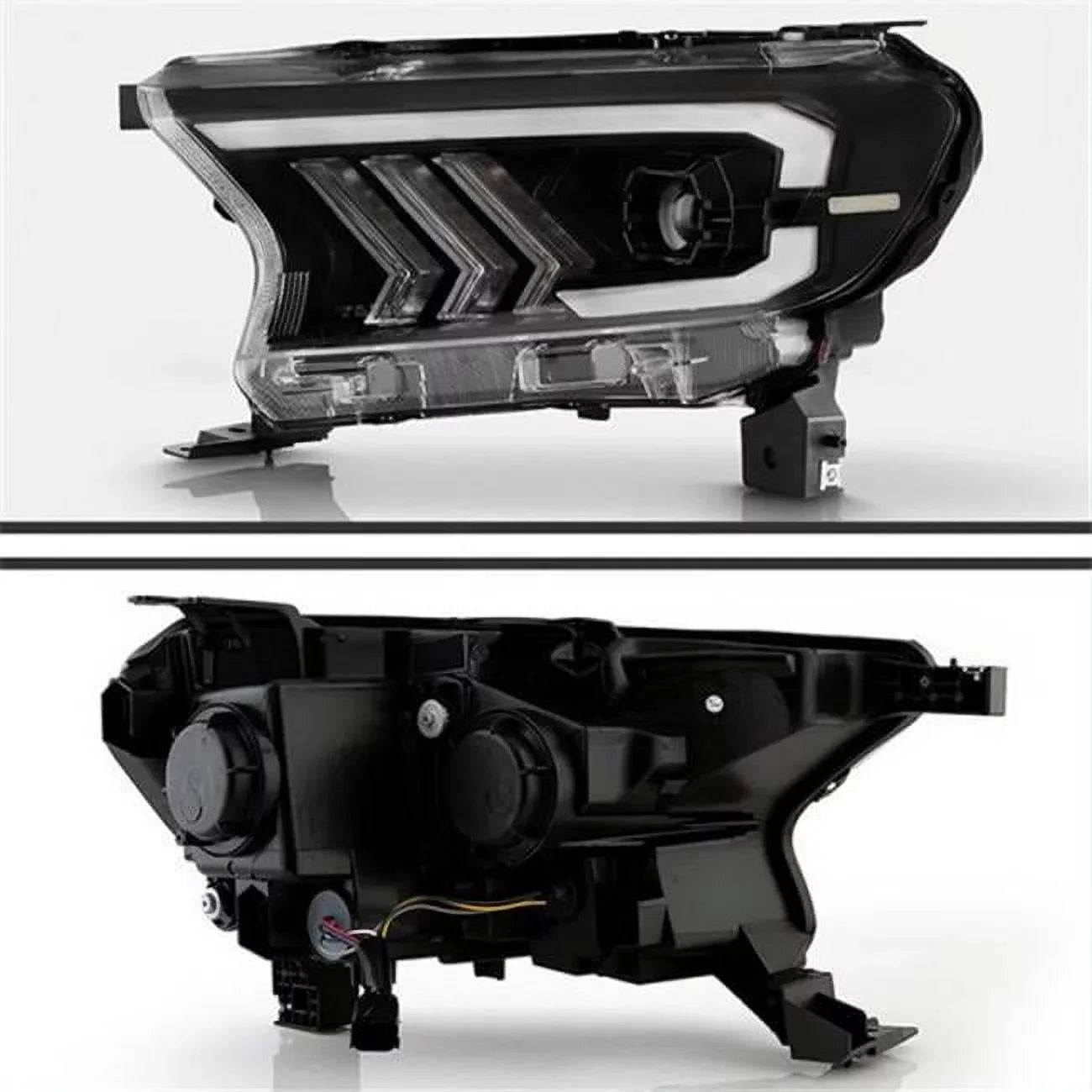 9050695 Sequential DRL Bar Projector LED Headlights for 2019-2022 Ford Ranger, Black