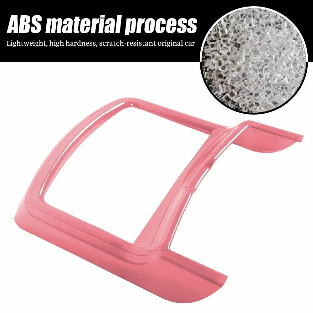 Teledu Inner Central Console Cup Holder Panel Trim Shield + Pink
