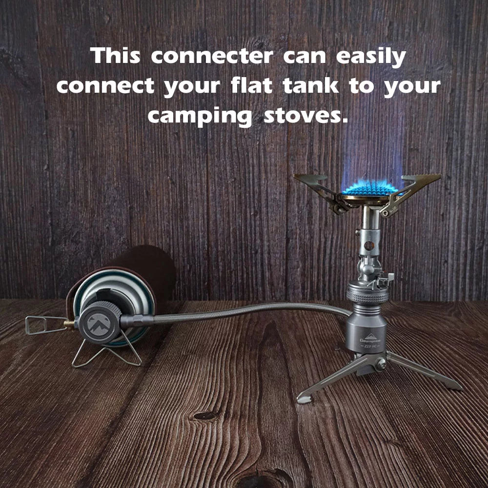 CAMPINGMOON Portable Camping Stove Connector, Tripod Butanes Canister Adapter Cooking Equipment for Camping