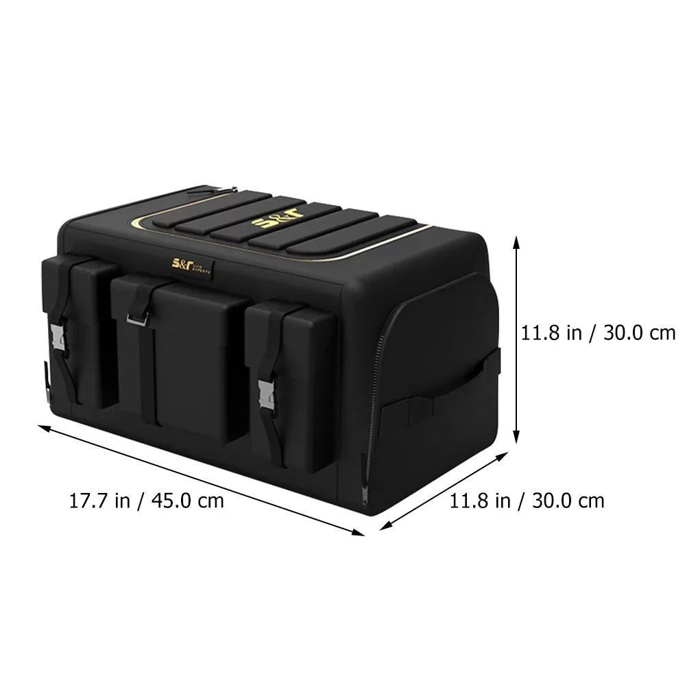 Car Trunk Storage Organizer Collapsible Auto Trunk Case Storage Box (Black)