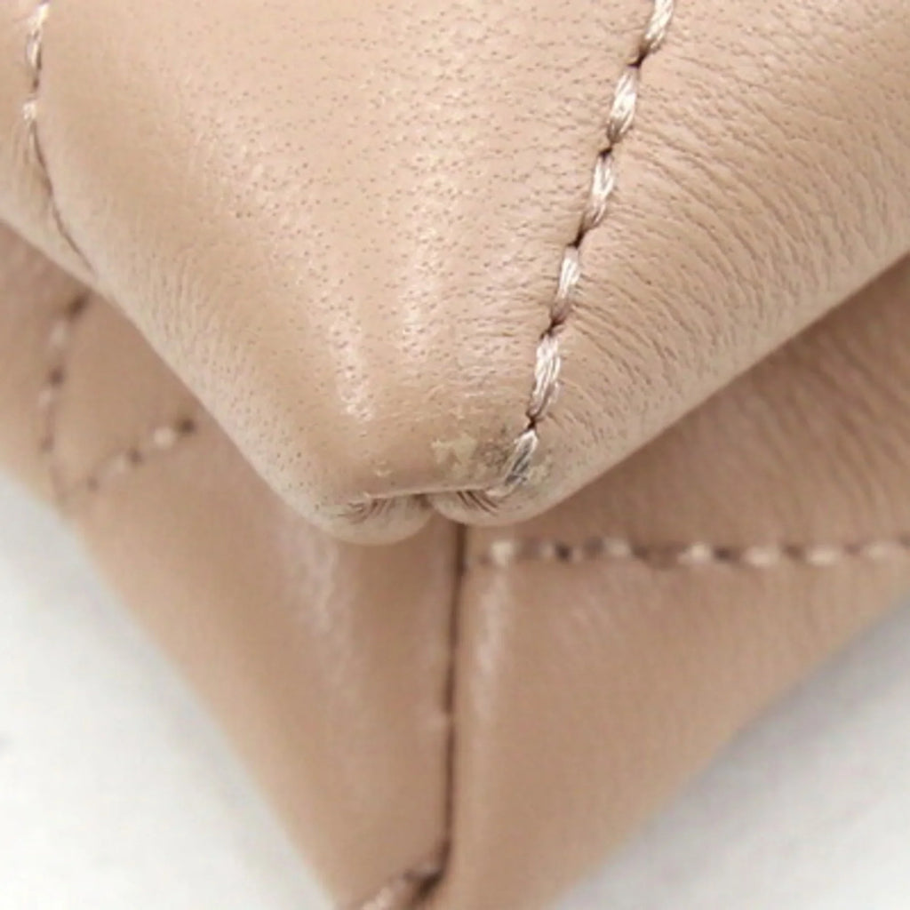 Pre-Owned Tory Burch Shoulder Kira Chevron Chain 64068 Beige Leather Women's TORY BURCH (Good)