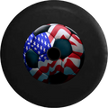 2018 2019 Wrangler JL Backup Camera American Flag Soccer Ball Futbol Spare Tire Wrap for Jeep RV 33 Inch