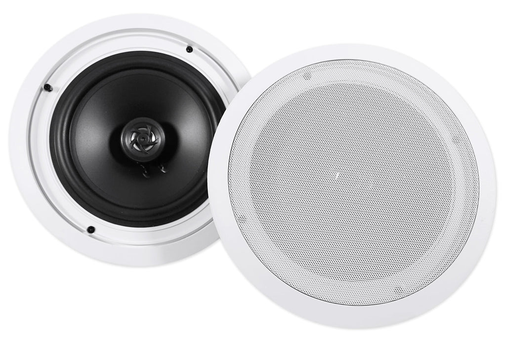Rockville 4-Room Home Ceiling Speaker System w/ (8) 8" Speakers+4-Zone Receiver