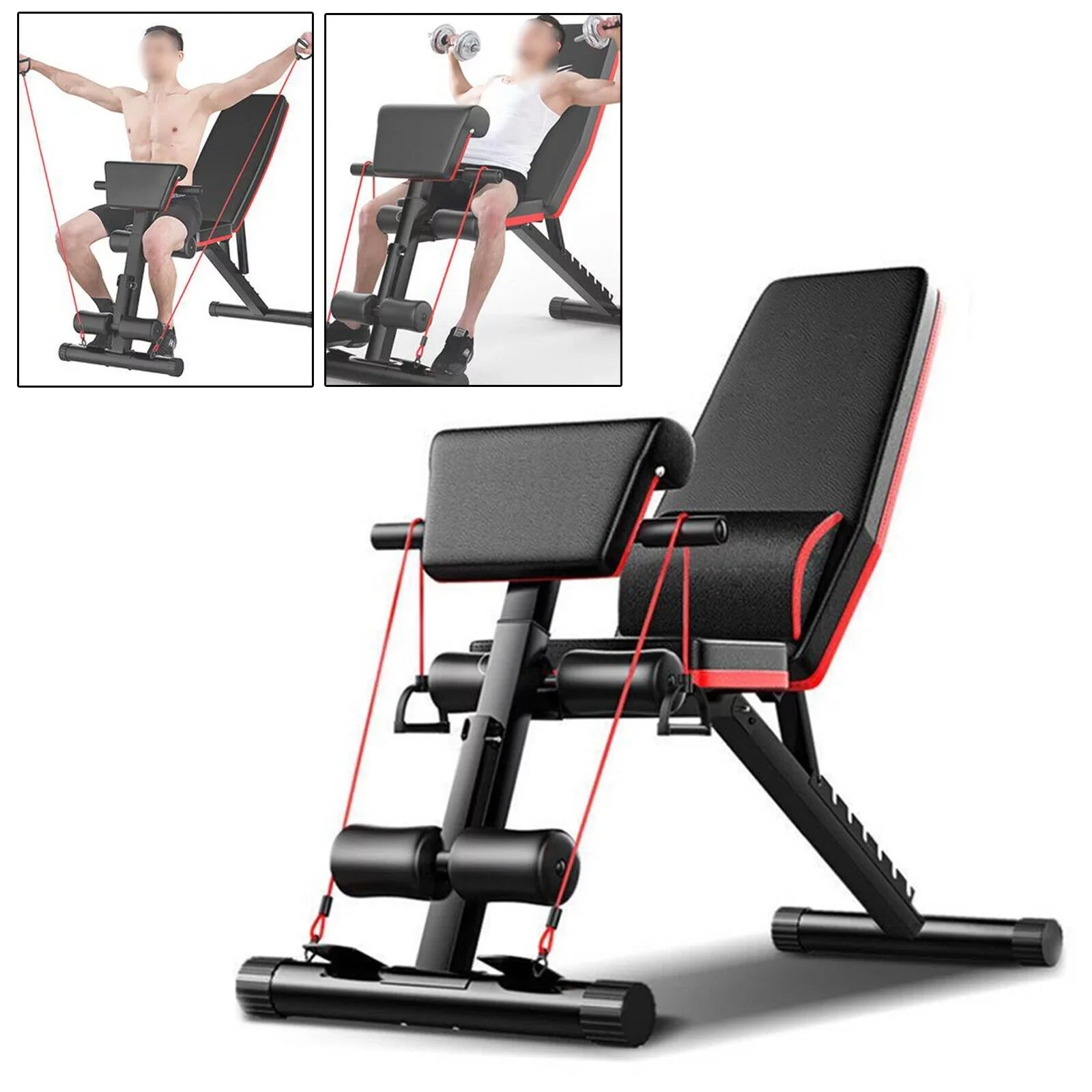 Dumbbell Weight Bench Full Body Workout Adjustable Foldable Incline Decline Gym