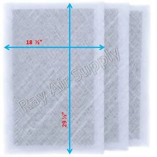 RayAir Supply 20x32 Dynamic Air Cleaner Replacement Filter Pads 20x32 Refills (3 Pack)