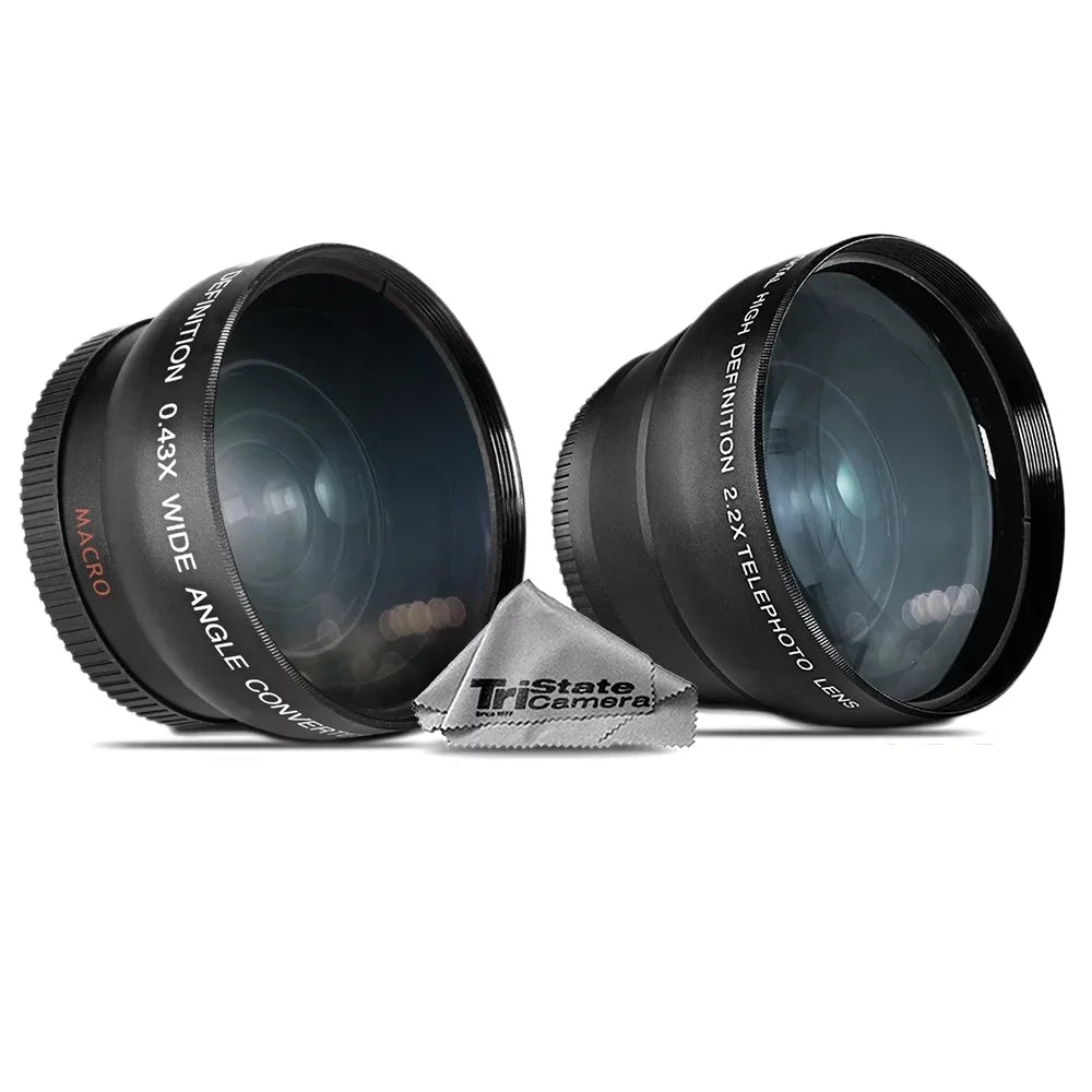 Olympus M.Zuiko Digital ED 12-200mm f/3.5-6.3 Lens - 3 Lens Kit + Tripod + Backpack - 64GB Accessory Bundle