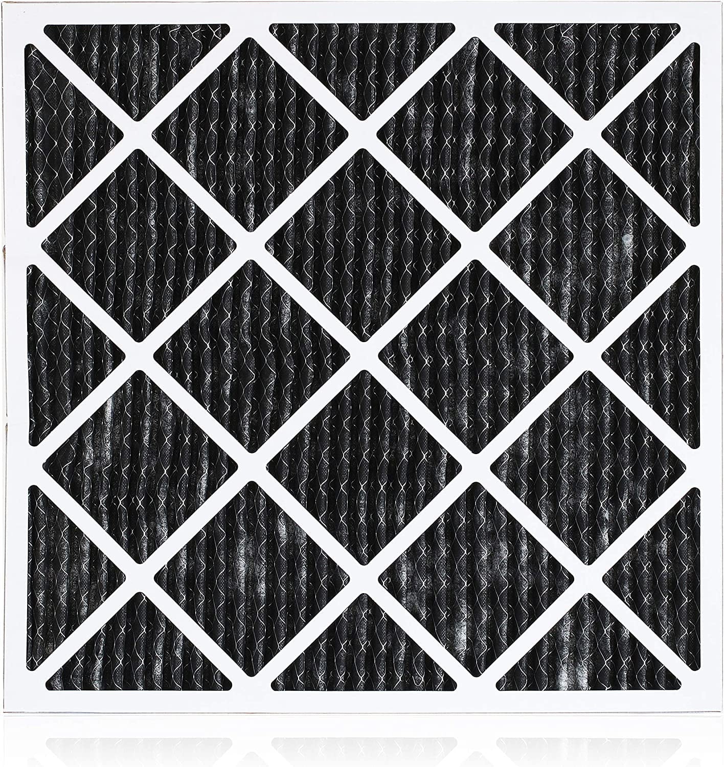 Filterbuy 18x20x1 MERV 8 Odor Eliminator Pleated HVAC AC Furnace Air Filters with Activated Carbon (4-Pack)