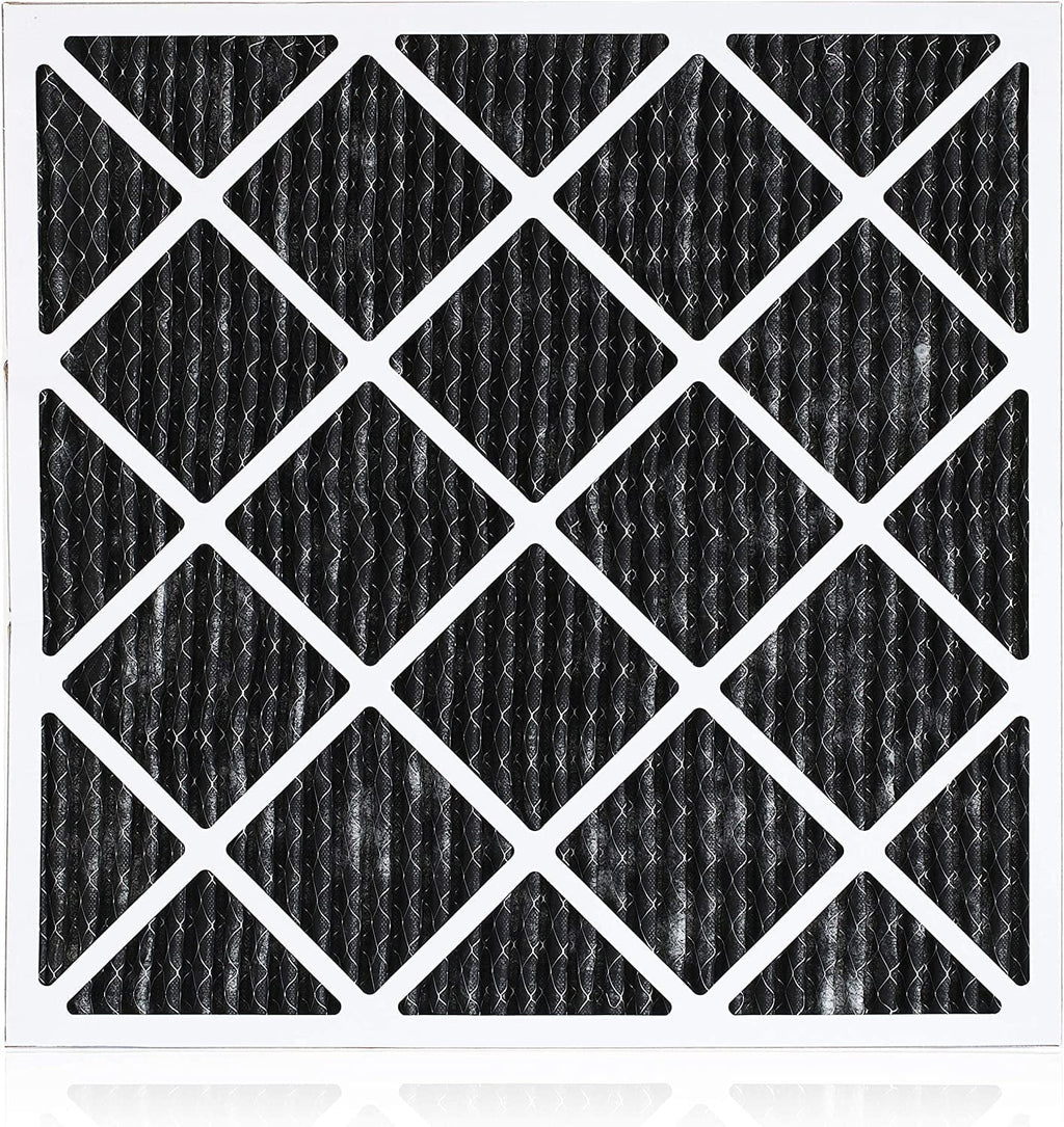Filterbuy 14x18x1 MERV 8 Odor Eliminator Pleated HVAC AC Furnace Air Filters with Activated Carbon (4-Pack)