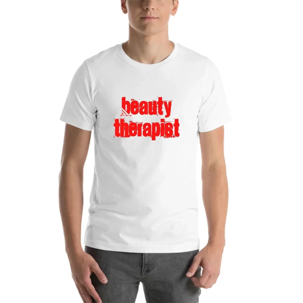 XL Beauty Therapist Cali Style Short Sleeve Cotton T-Shirt By Undefined Gifts