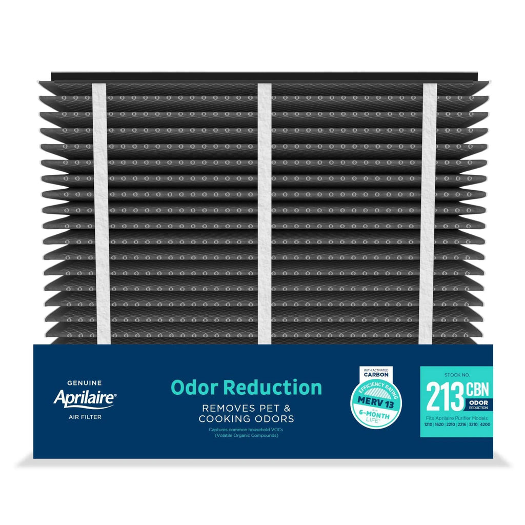 aprilaire 213cbn replacement furnace air filter for aprilaire whole home air purifiers, merv 13, healthy home + odor reduction furnace filter (pack of 2)