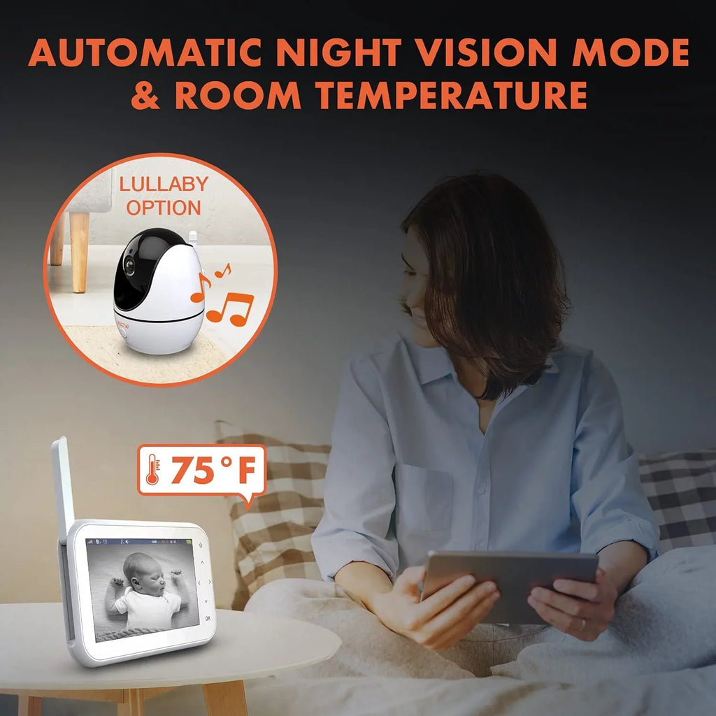 Rexing BM1 Baby Monitor w/ Recording Capabilities 4.5" IPS Display