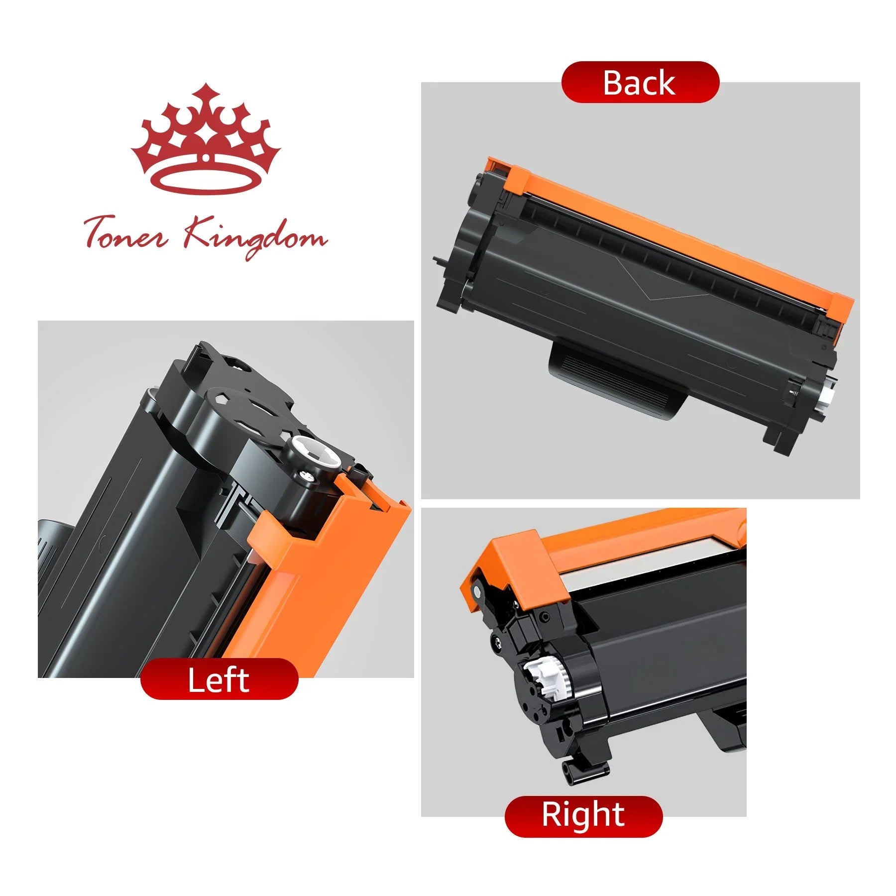 [4x Toner + 1x Fitting Toner&Drum Cartridge Replacement TN-850 DR-820 | Use with MFC-L5900DW HL-L6200DW HL-L6200DWT MFC-L5900DW MFC-L5800DW DCP-L5500DN Printers, black