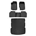 SA0568-B0568-D0568 All Climate Custom Fit Black 2 Row & Cargo Liner Behind the 2nd Row Floor Mat Liner Set for 2021-2023 Jeep Grand Cherokee L, Black