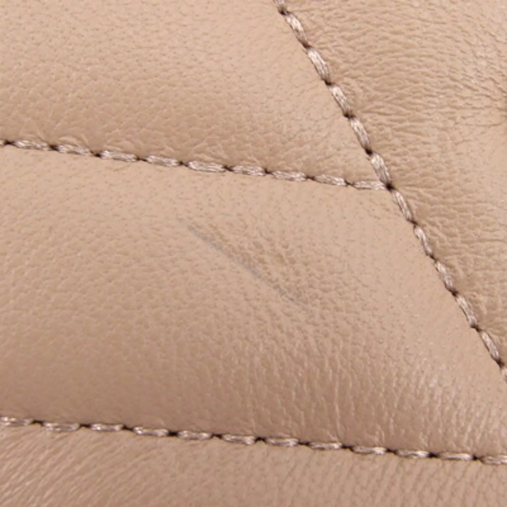 Pre-Owned Tory Burch Shoulder Kira Chevron Chain 64068 Beige Leather Women's TORY BURCH (Good)