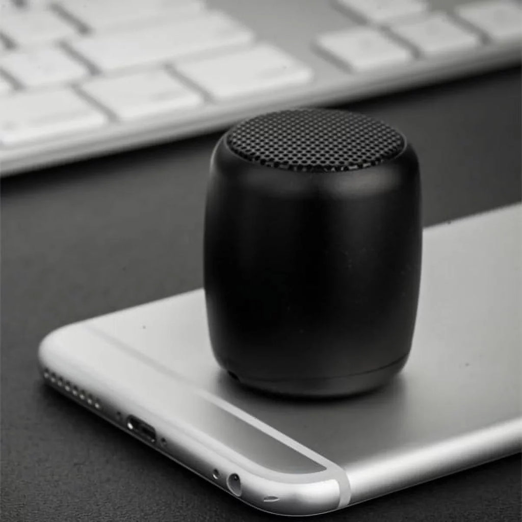 Mini Wireless Speaker for Moto G Stylus (2022) Phone - Remote Shutter with Mic Audio Multimedia Rechargeable Black Fitting With Motorola Moto G Stylus (2022)