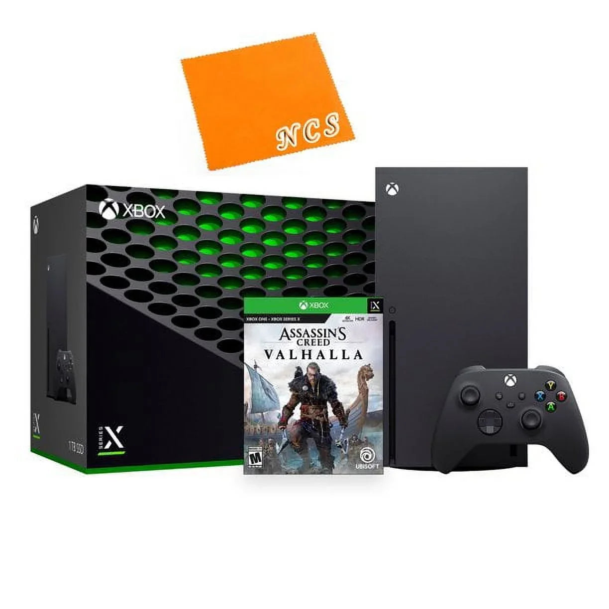 2022 Newest Xbox Series X Gaming Console System 1TB SSD Black Disc Drive With NCS Soft Anti-Slip Silicone Coating Skins & Thumb Grips Analog Caps