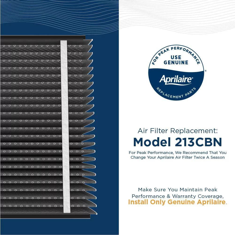 aprilaire 213cbn replacement furnace air filter for aprilaire whole home air purifiers, merv 13, healthy home + odor reduction furnace filter (pack of 2)