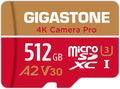 Gigastone 512GB Micro SD Card, 4K Video Recording, 4K Camera Pro, Fitting with Nintendo Switch, Dash Cam, GoPro Cameras, R/W up to 100/60 MB/s, Micro SDXC UHS-I A1 V30 Class 10