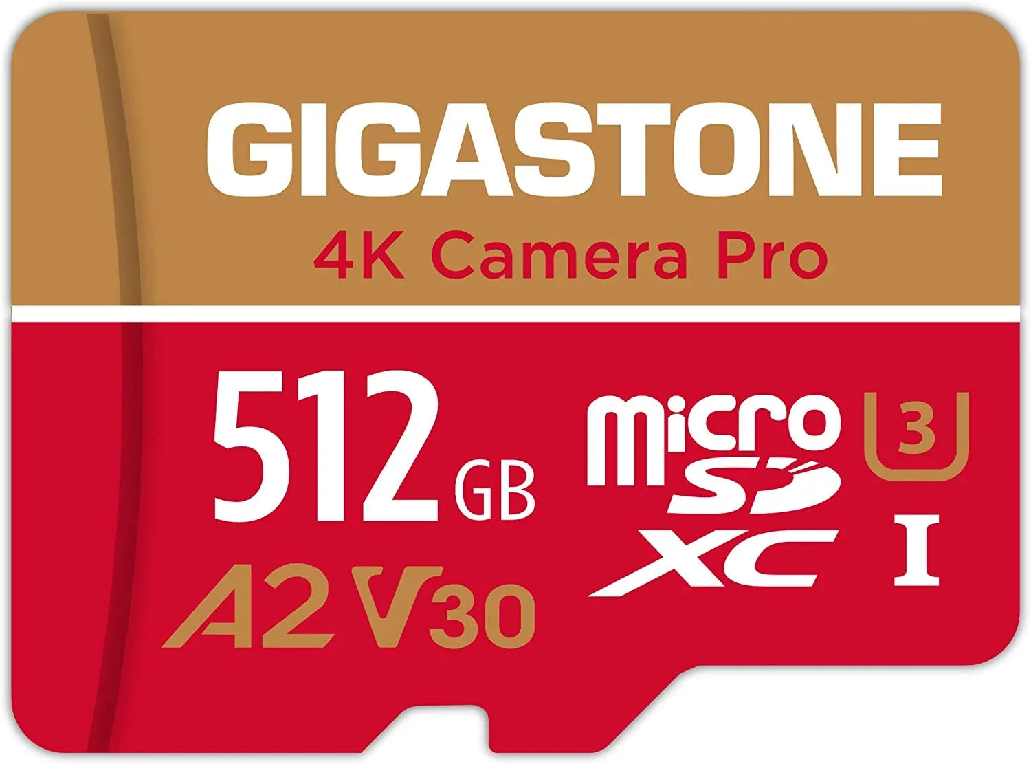 Gigastone 512GB Micro SD Card, 4K Video Recording, 4K Camera Pro, Fitting with Nintendo Switch, Dash Cam, GoPro Cameras, R/W up to 100/60 MB/s, Micro SDXC UHS-I A1 V30 Class 10