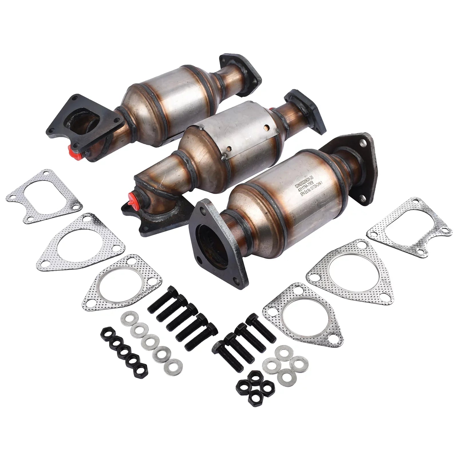 Mustrod Catalytic Converter Set for 2005-2008 Honda Accord Pilot Odyssey Ridgeline 45106-45107-45108