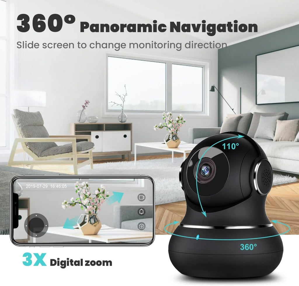 2K Indoor Security Camera, Litokam 360 Pan/Tilt Cameras for Home Security Indoor with Motion Detection, Pet Camera