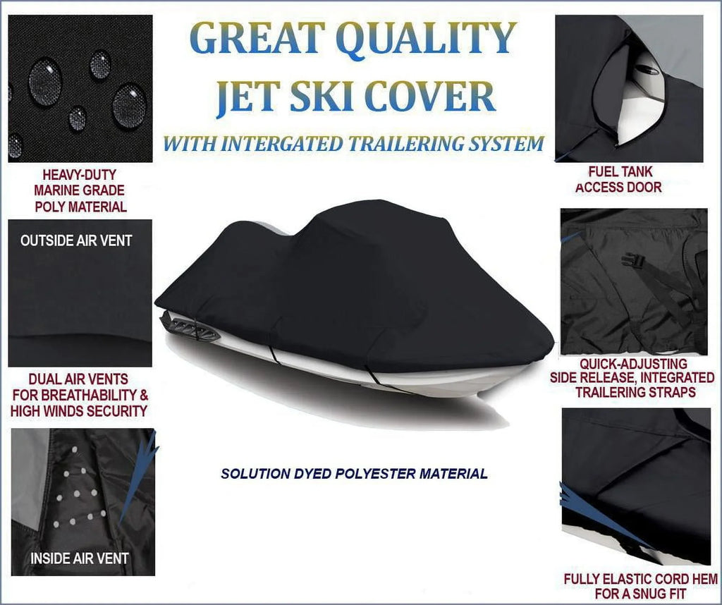 BLACK PWC 600D JET SKI Wrap Suitable for Sea Doo Sea-Doo GTS Inter 2000 2001 Jet Ski Watercraft Coating PWC Protection Jet Ski